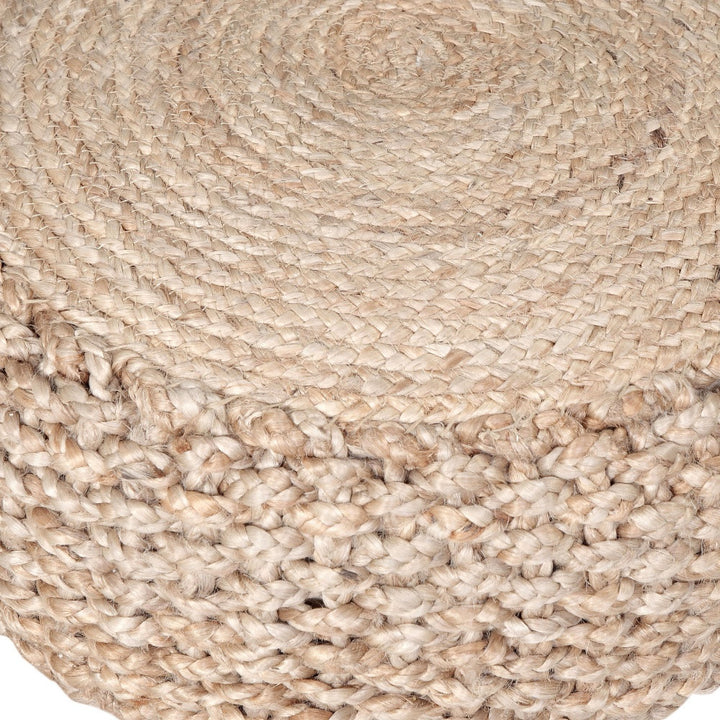 20" Tan Jute Ottoman