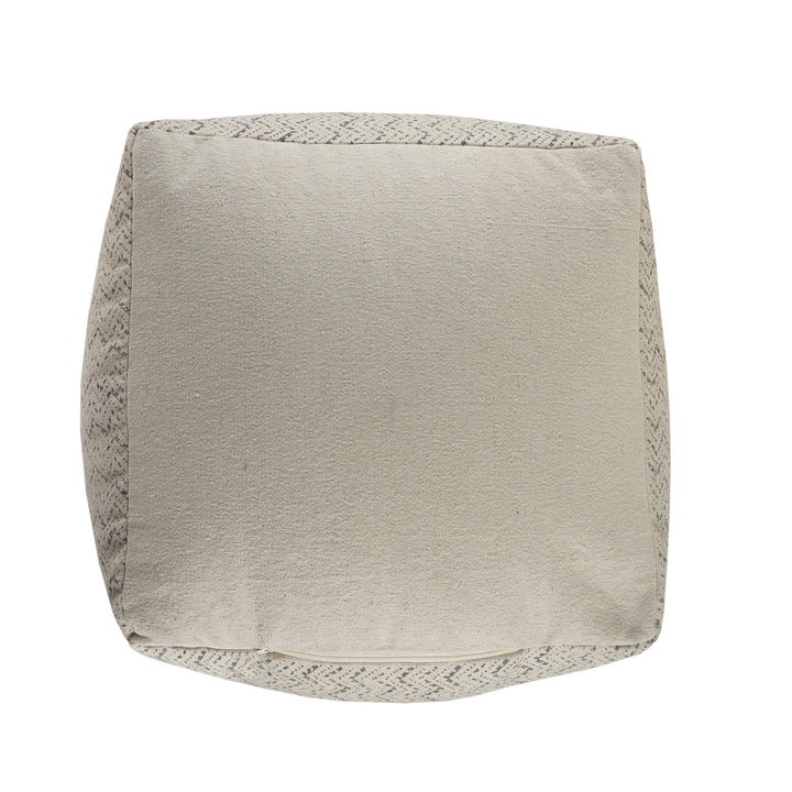 20" Cream 100% Cotton Ottoman