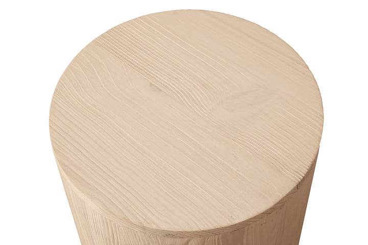 18" Natural Solid Wood Round End Table