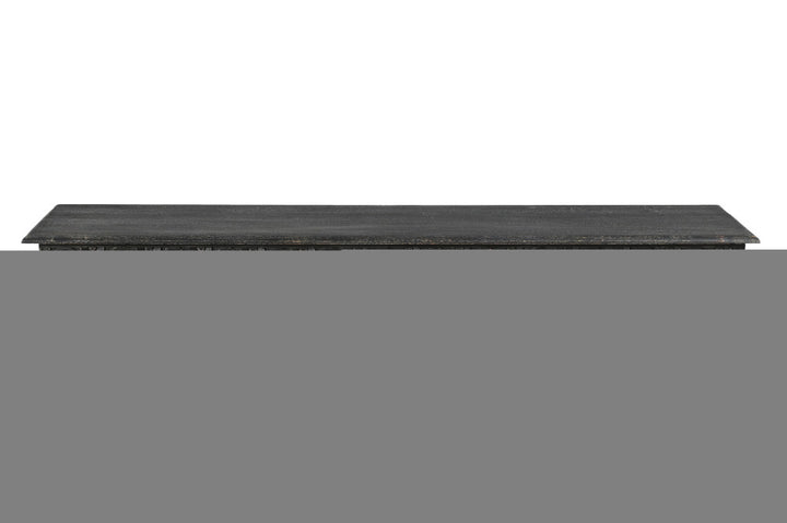 58" Black Distressed Solid Wood Dining bench