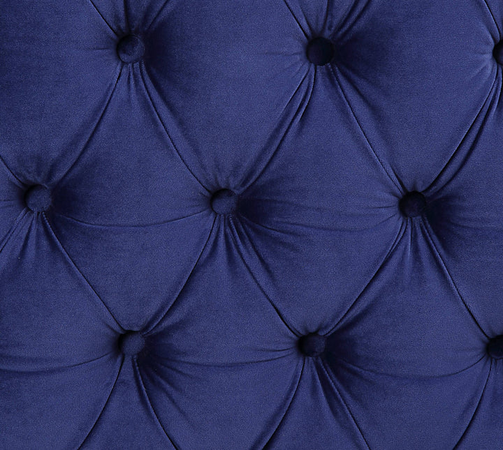 Blue Velvet L Shaped Seating Component