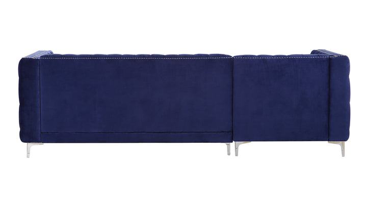 Blue Velvet L Shaped Seating Component