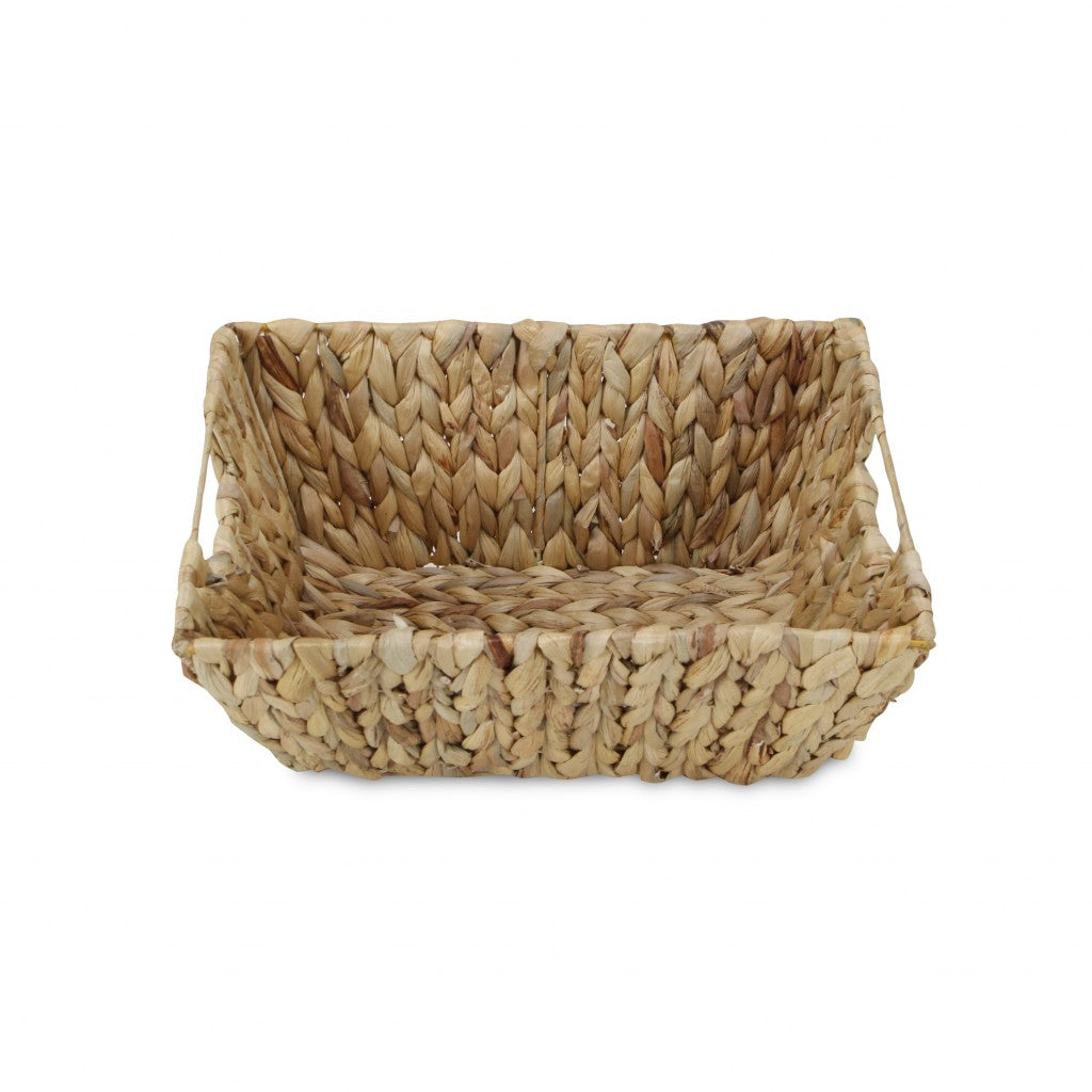 Braided Water Hyacinth Storage Basket