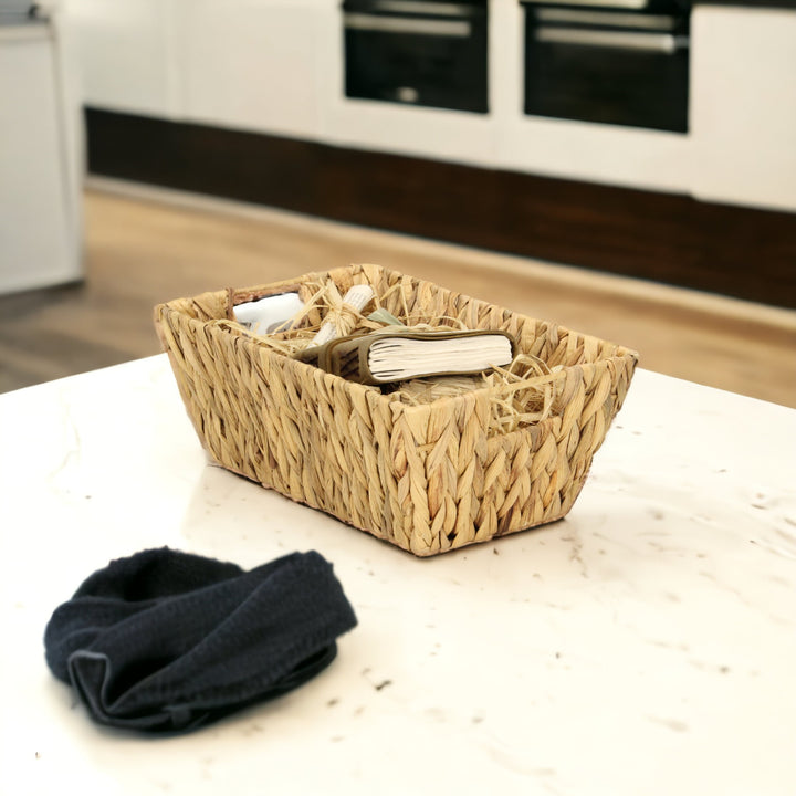 Braided Water Hyacinth Storage Basket