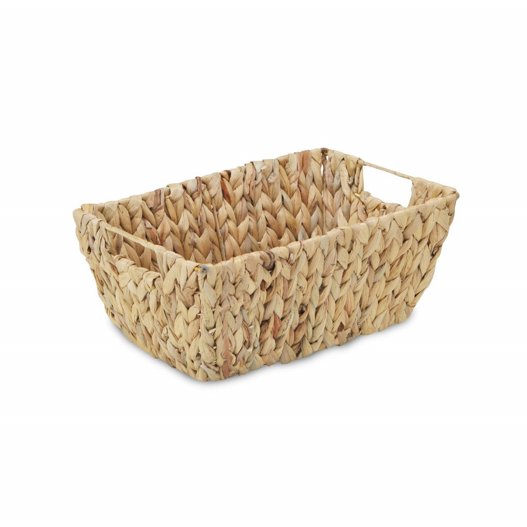 Braided Water Hyacinth Storage Basket