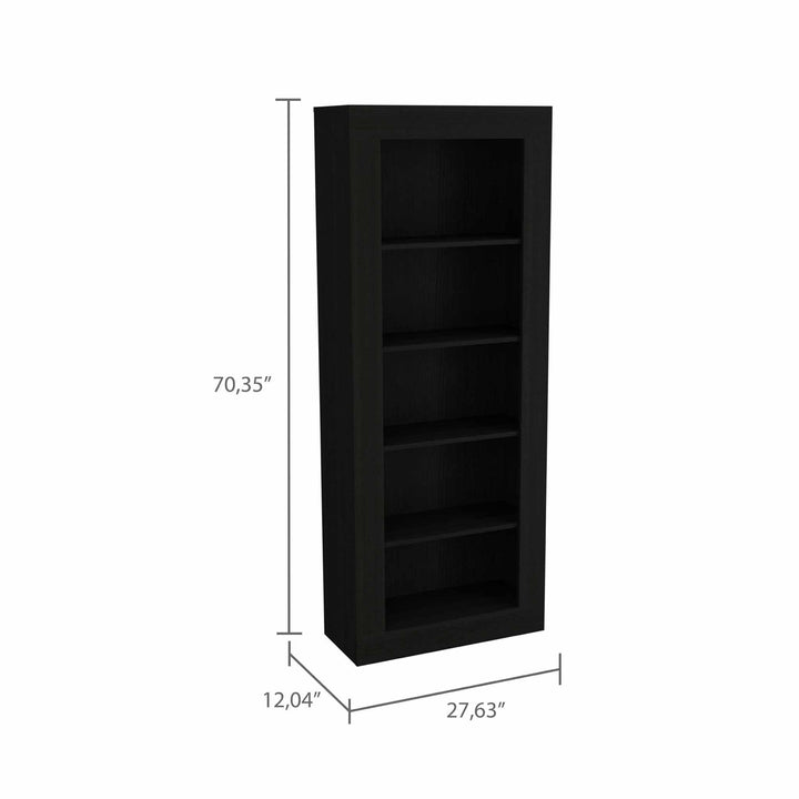 70" Five Tier Bookcase