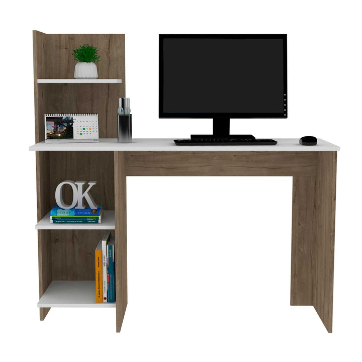 47" White and Brown Computer Desk