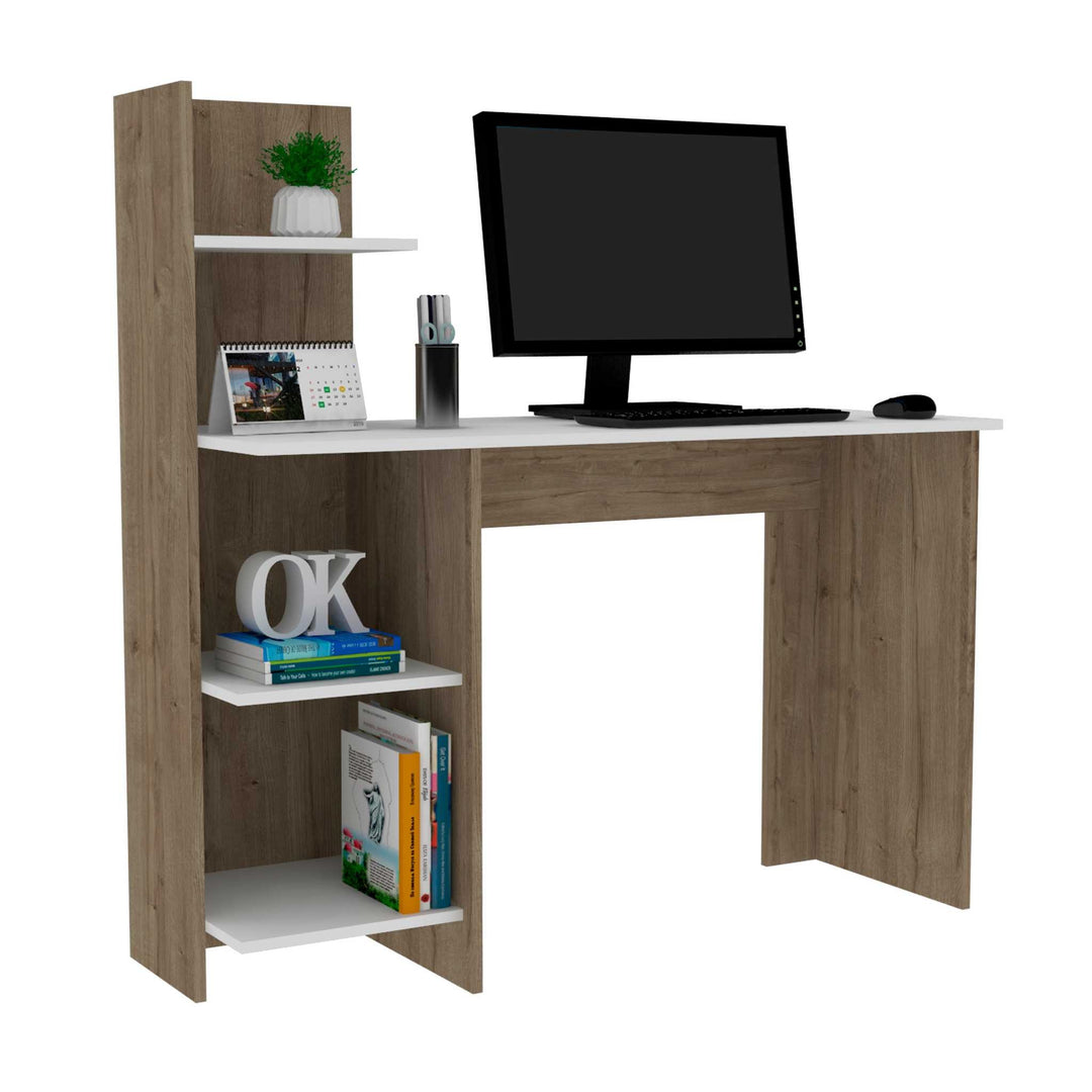 47" White and Brown Computer Desk