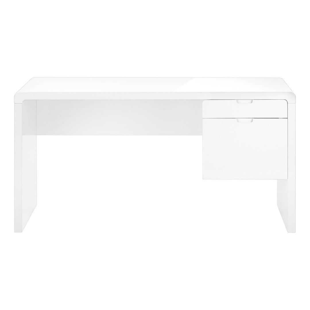 60" White Computer Desk