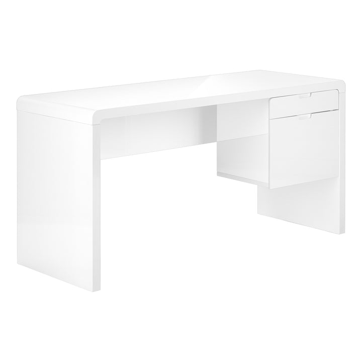 60" White Computer Desk