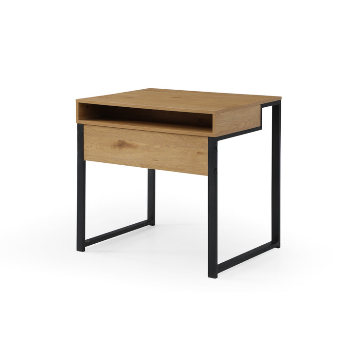 32" Natural and Black Writing Desk