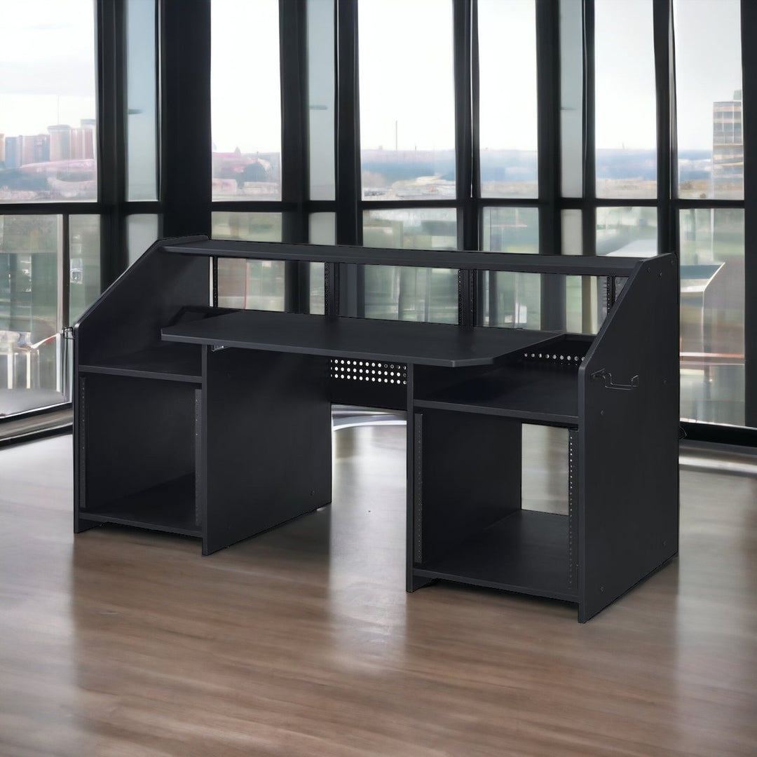 71" Black Computer Desk