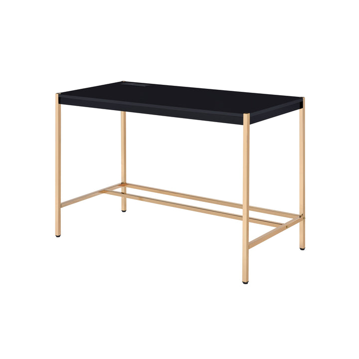 42" Black and Gold Writing Desk