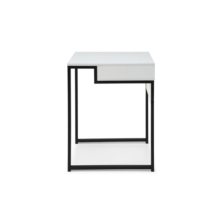 32" White and Black Writing Desk