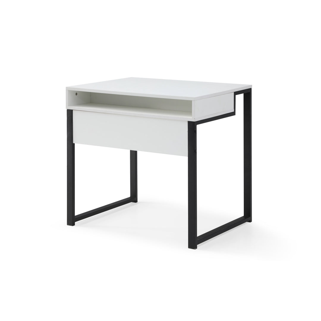 32" White and Black Writing Desk