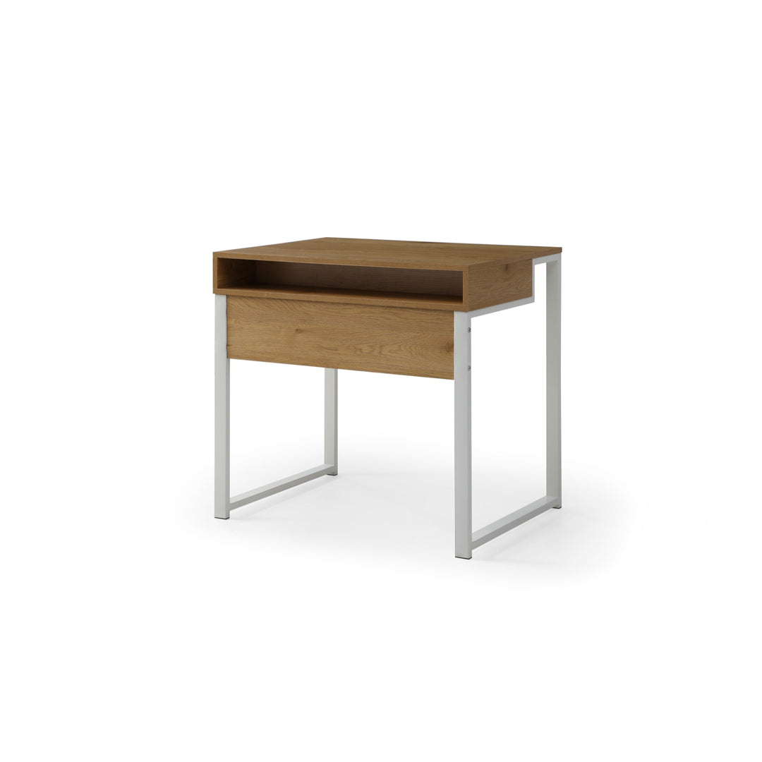 32" Natural and White Writing Desk