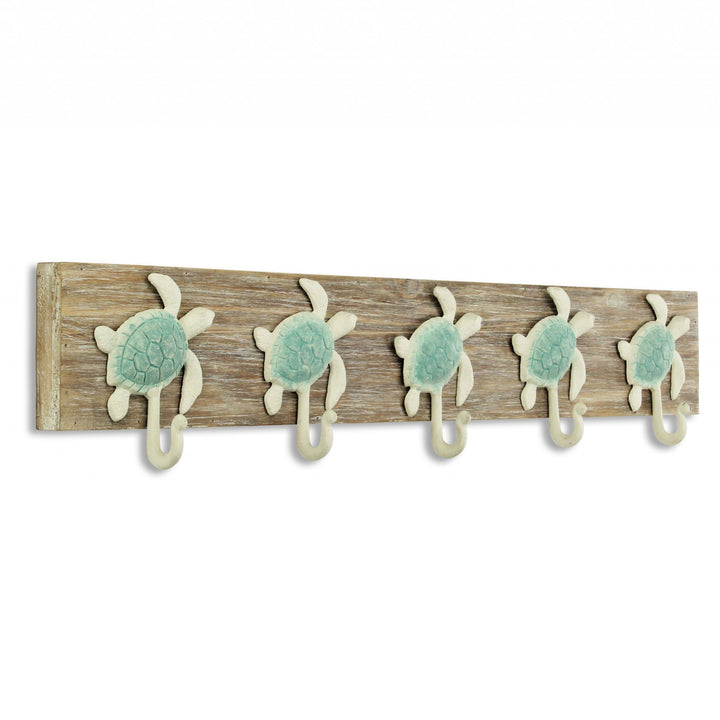 Coastal Sea Turtle Five Hook Coat Hanger