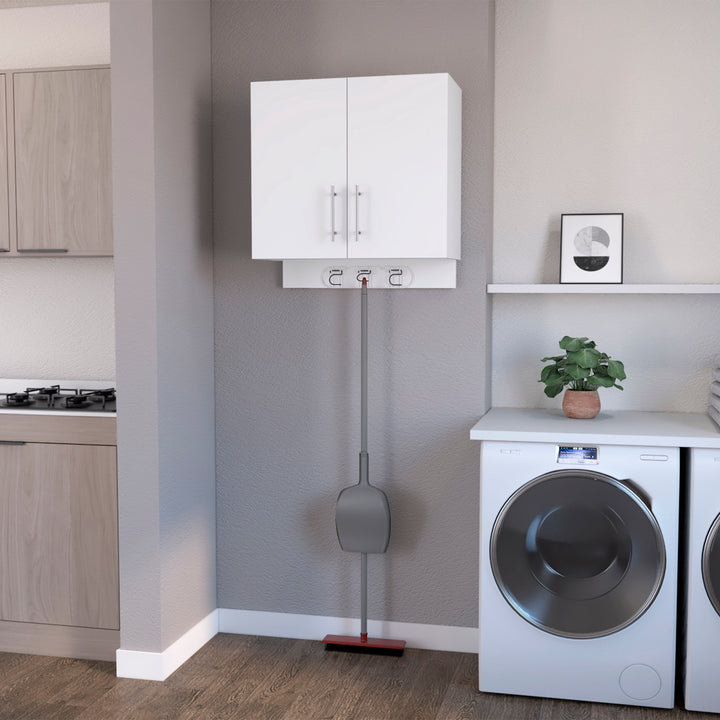 26" White Accent Cabinet With One Shelf