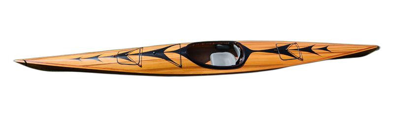 23" X 206" X 13" Wooden Kayak With Arrows Design