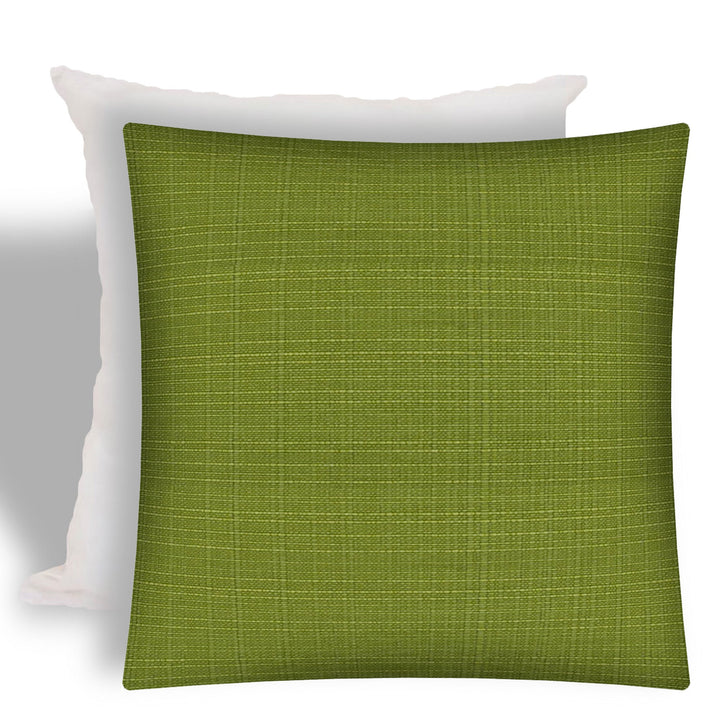 17" X 17" Kiwi Zippered Solid Color Throw Indoor Outdoor Pillow