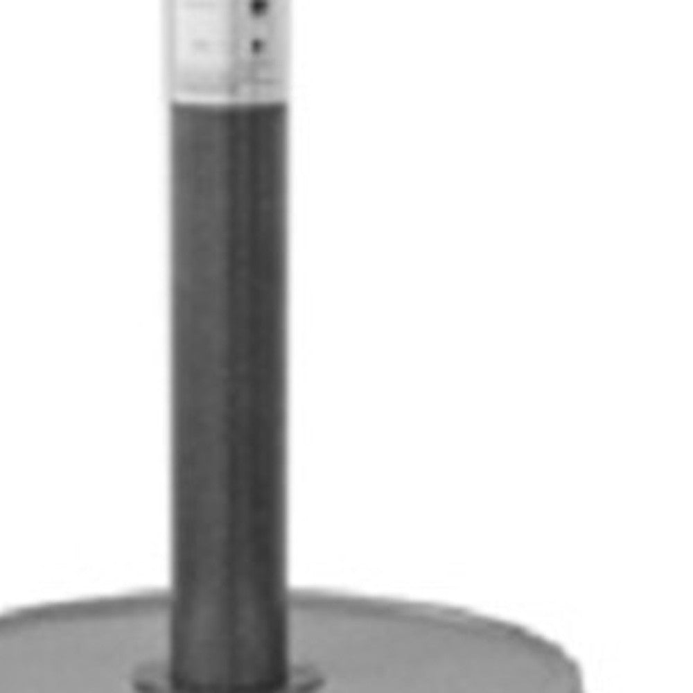 48000 BTU Silver Steel Propane Cylindrical Pole Standing Patio Heater