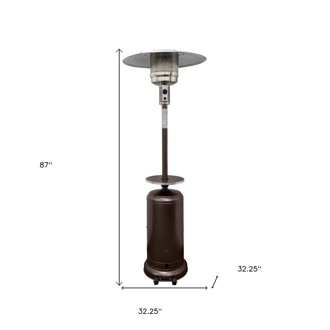 48000 BTU Bronze Steel Propane Cylindrical Pole Standing Patio Heater