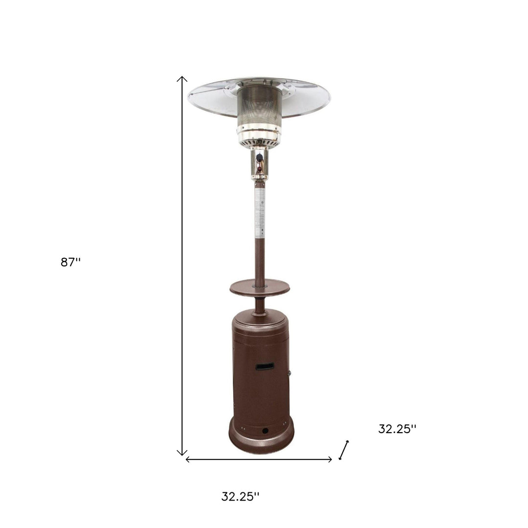 48000 BTU Bronze Steel Propane Cylindrical Pole Standing Patio Heater