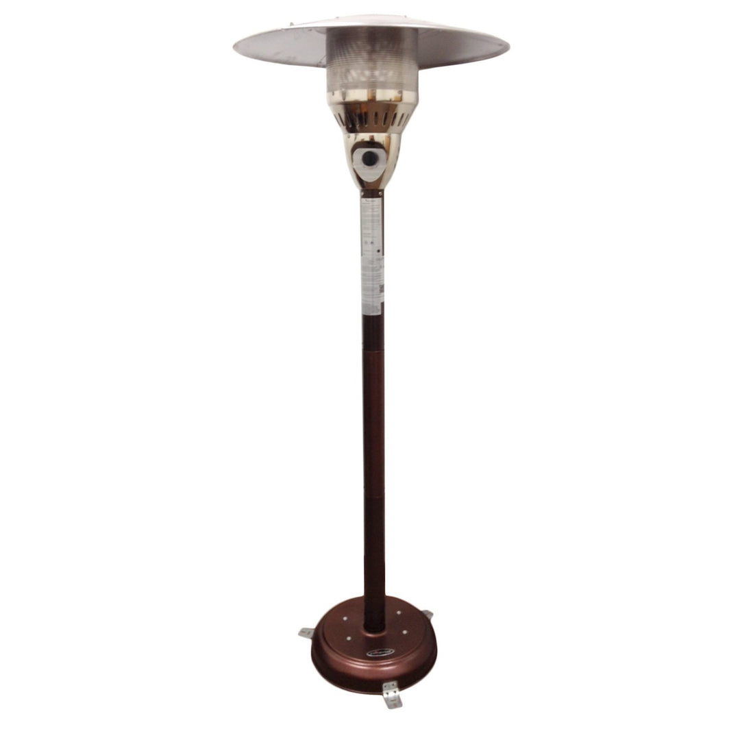 41000 BTU Bronze Steel Natural Gas Cylindrical Pole Standing Patio Heater