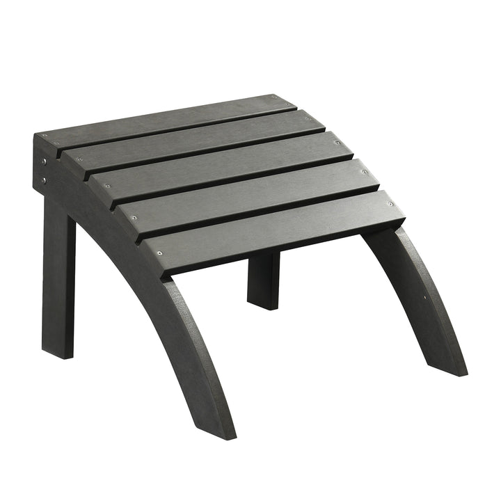 19" Gray Indoor Outdoor Footstool Ottoman