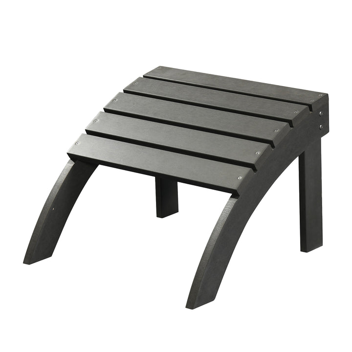 19" Gray Indoor Outdoor Footstool Ottoman