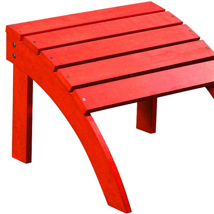 19" Red Indoor Outdoor Footstool Ottoman