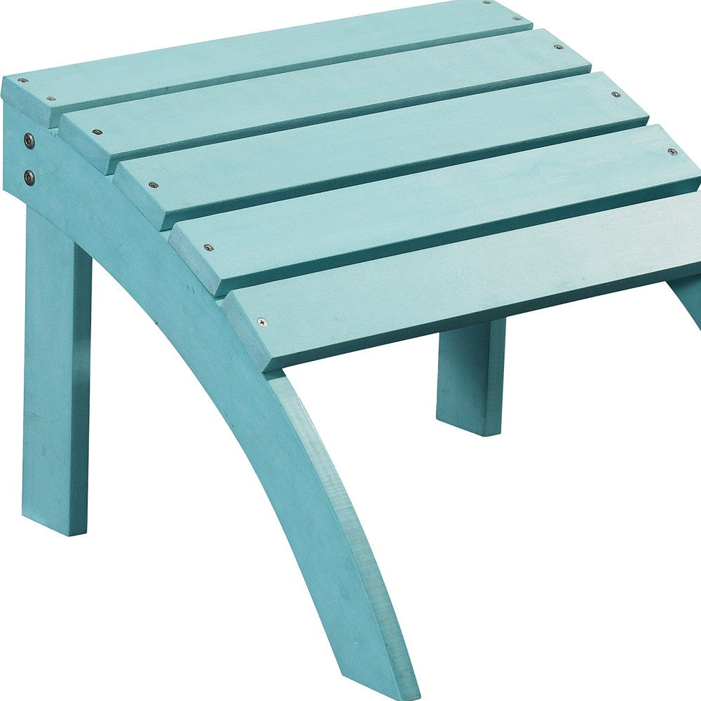 19" Blue Indoor Outdoor Footstool Ottoman