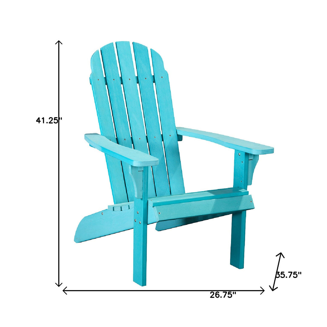 27" Blue Heavy Duty Plastic Adirondack Chair