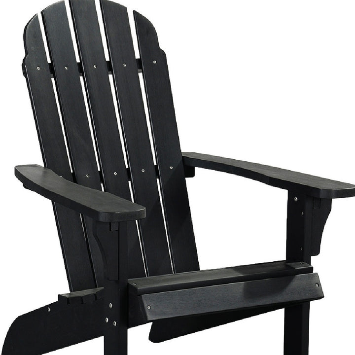 27" Black Heavy Duty Plastic Adirondack Chair