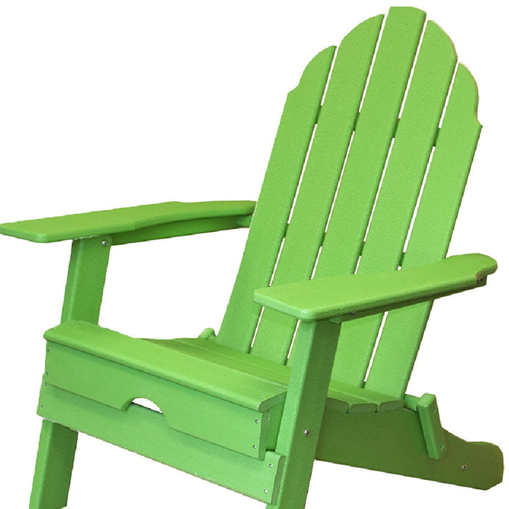 30" Green Heavy Duty Plastic Adirondack Chair