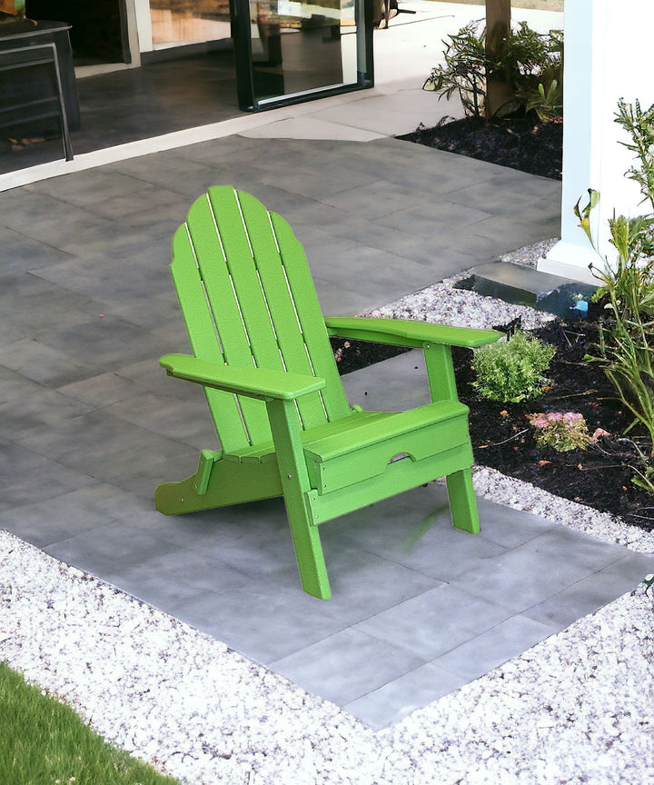 30" Green Heavy Duty Plastic Adirondack Chair