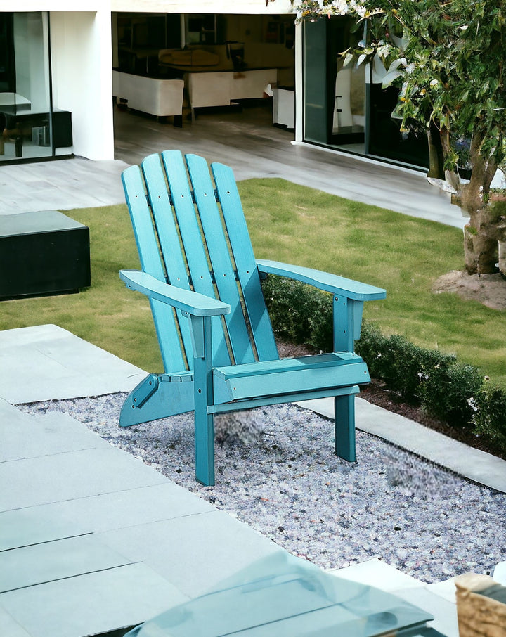 29" Blue Heavy Duty Plastic Adirondack Chair