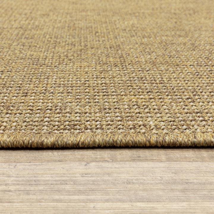 5' x 8' Tan Stain Resistant Indoor Outdoor Area Rug