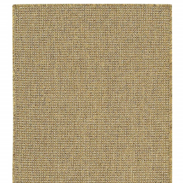 2' X 8' Tan Stain Resistant Indoor Outdoor Area Rug