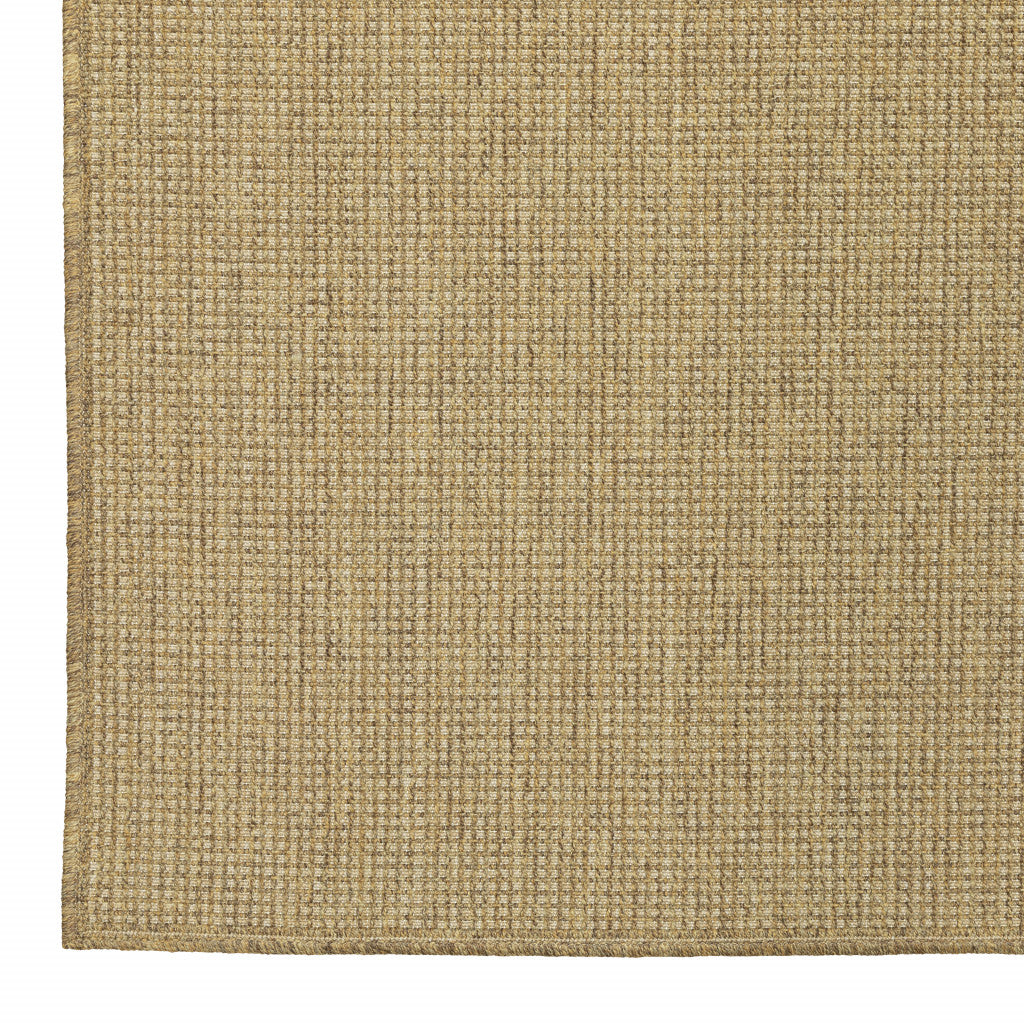 2' X 8' Tan Stain Resistant Indoor Outdoor Area Rug