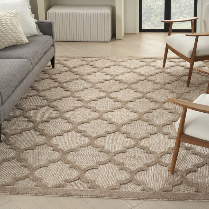 9' X 12' Beige Geometric Flatweave Area Rug