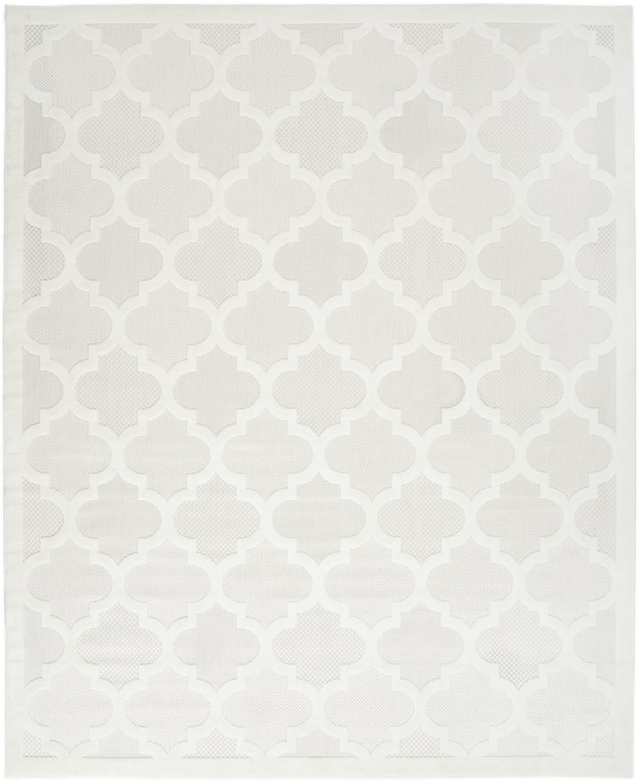 9' x 12' Cream Geometric Flatweave Area Rug