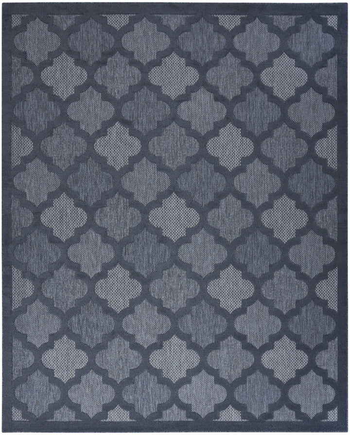 9' x 12' Navy Blue Geometric Flatweave Area Rug