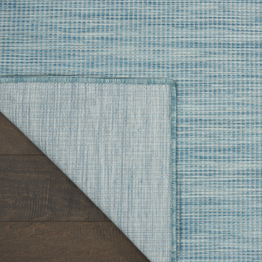 8' X 10' Aqua Power Loom Area Rug