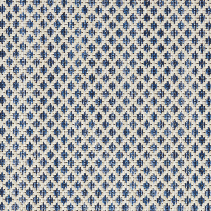 8' X 10' Blue Geometric Power Loom Area Rug