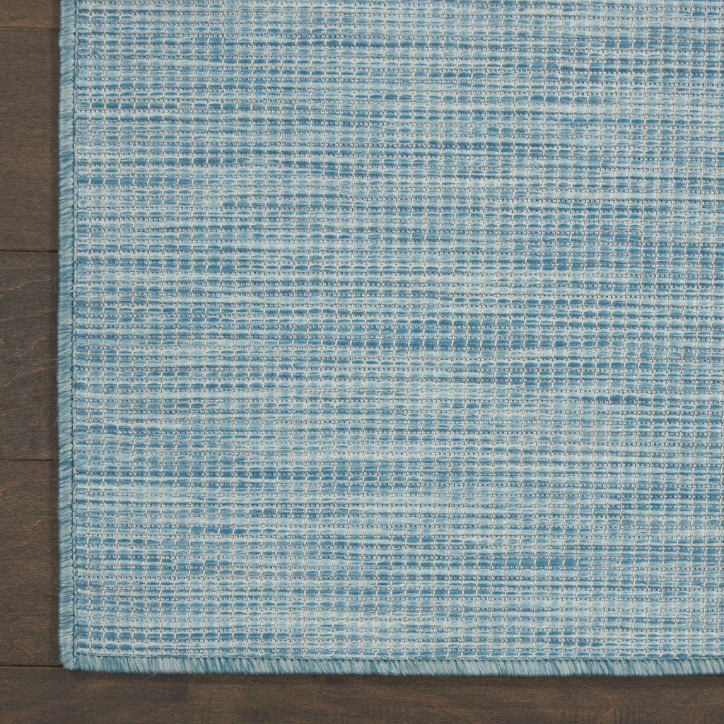 7' X 10' Aqua Power Loom Area Rug