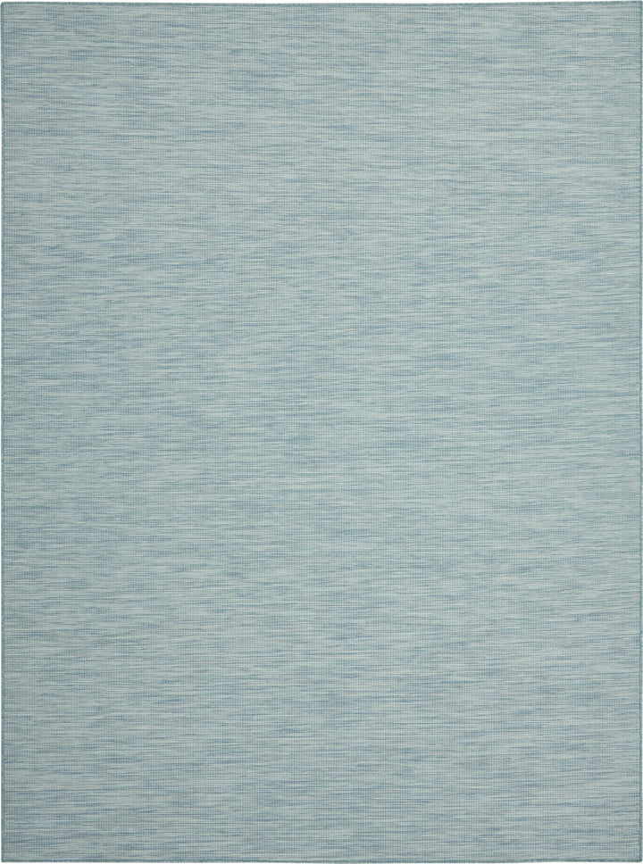 7' X 10' Aqua Power Loom Area Rug