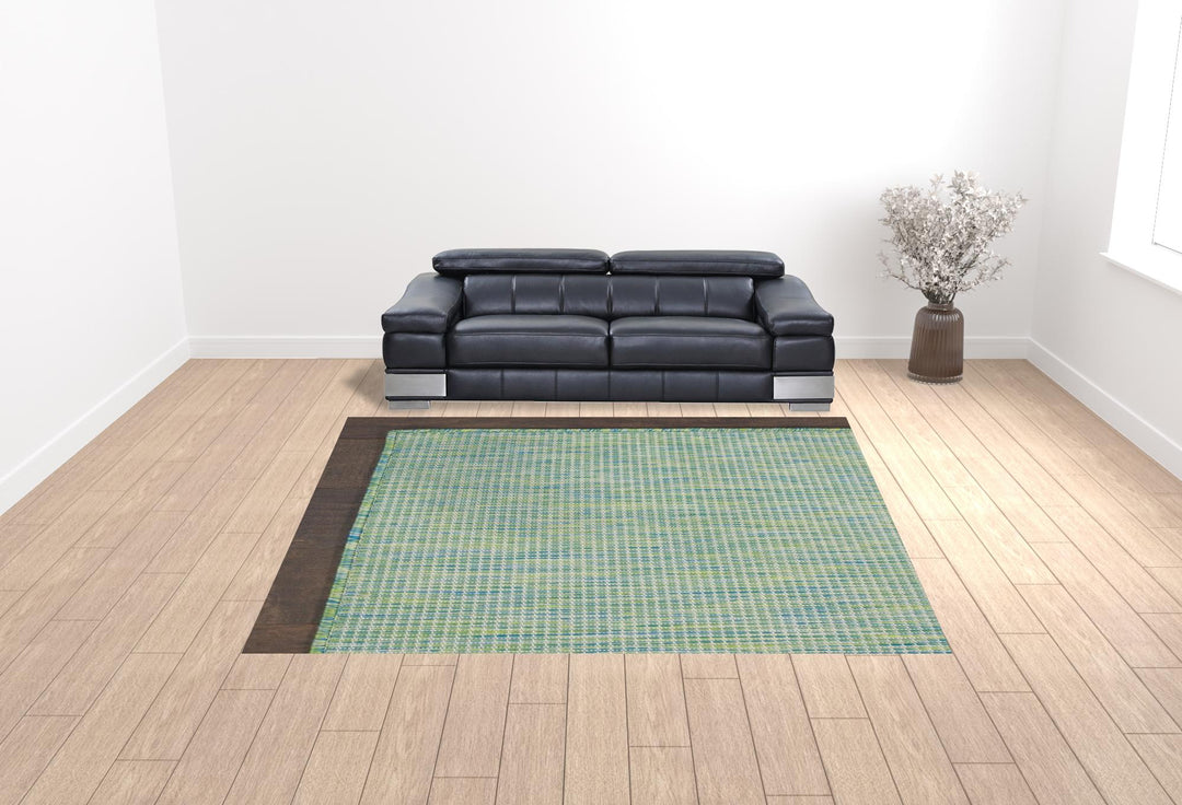 9' X 12' Blue Power Loom Area Rug