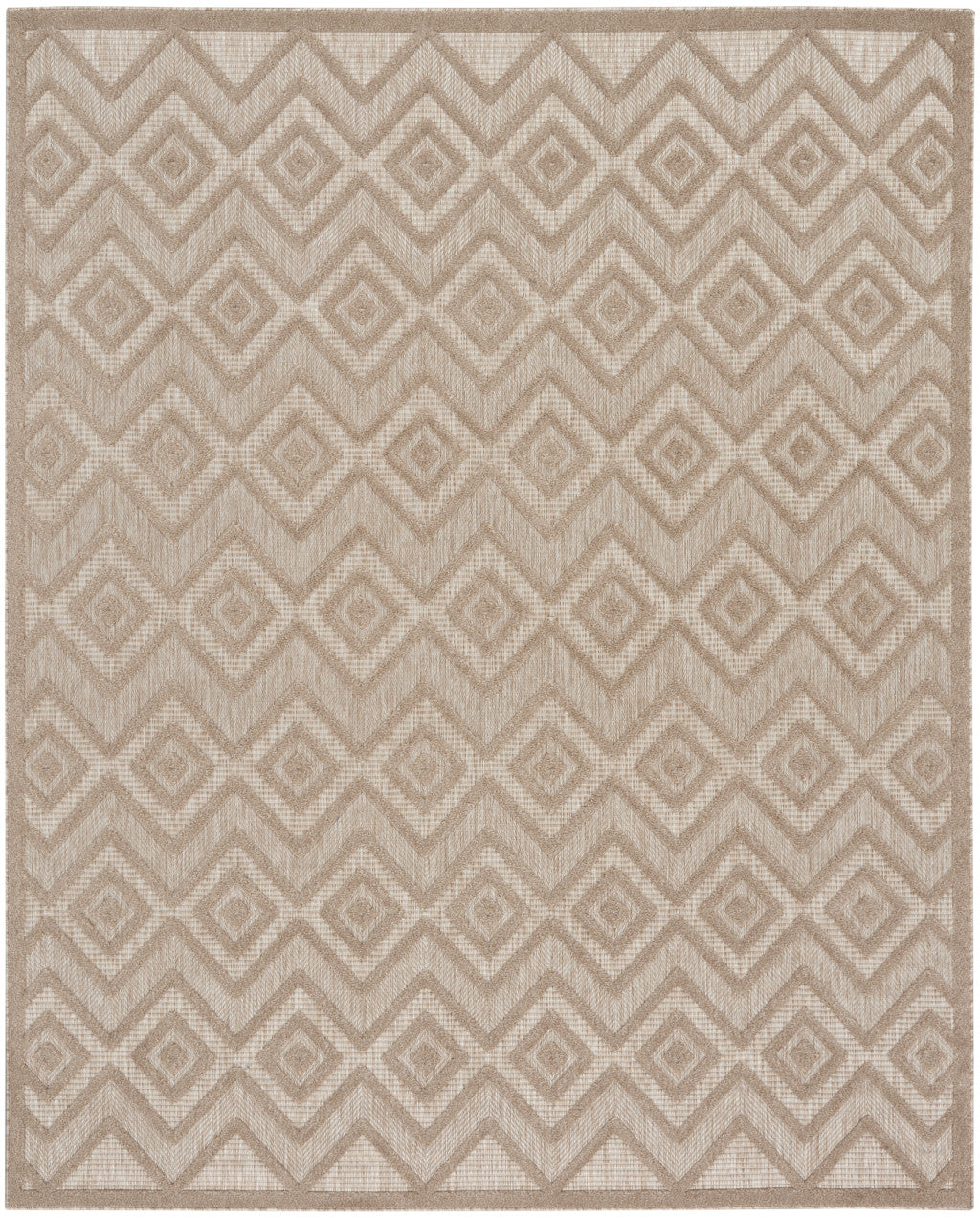 9' x 12' Beige Geometric Flatweave Area Rug