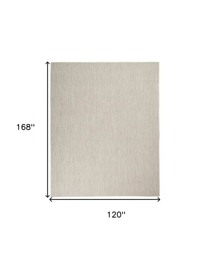 10' x 14' Cream Geometric Power Loom Area Rug